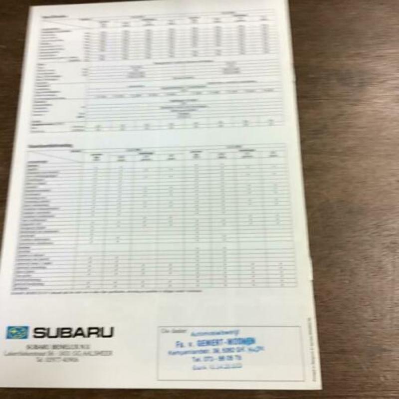 Drie Subaru folders