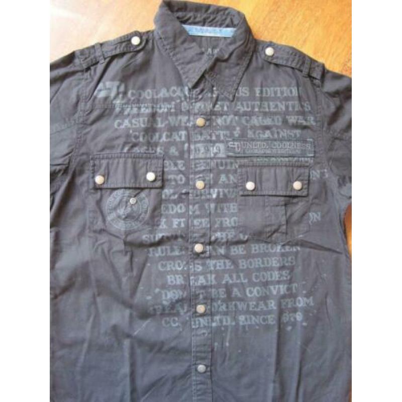 Zwarte stoere blouse, maat 152 (COOL CAT)