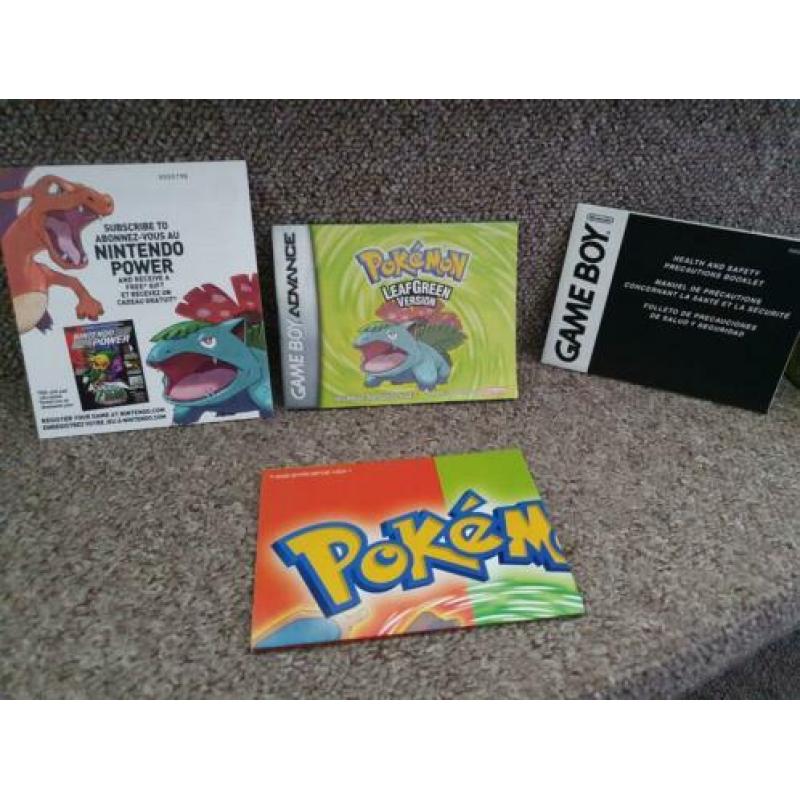 POKEMON leaf green game boy advance compleet
