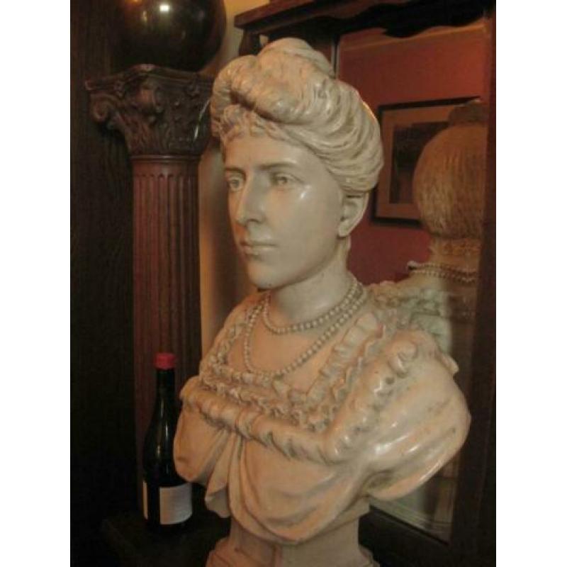 19e eeuws GROOT beeld CHIQUE dame van adel - 75 cm
