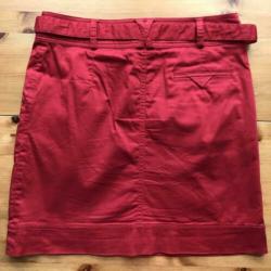H&M 40 nette rode kokerrok taillerok ceintuur egf