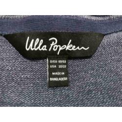 Trui Ulla Popken rookblauw stonewashed 100% katoen mt 50-52