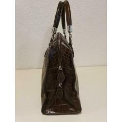 coccinelle tas bruin leder croco crocoprint NIEUWSTAAT