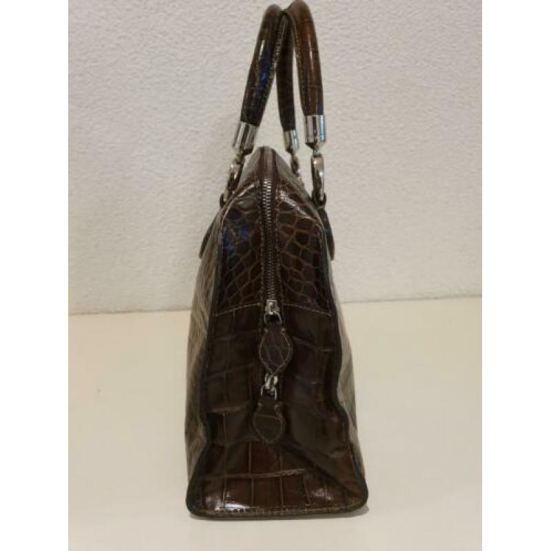coccinelle tas bruin leder croco crocoprint NIEUWSTAAT