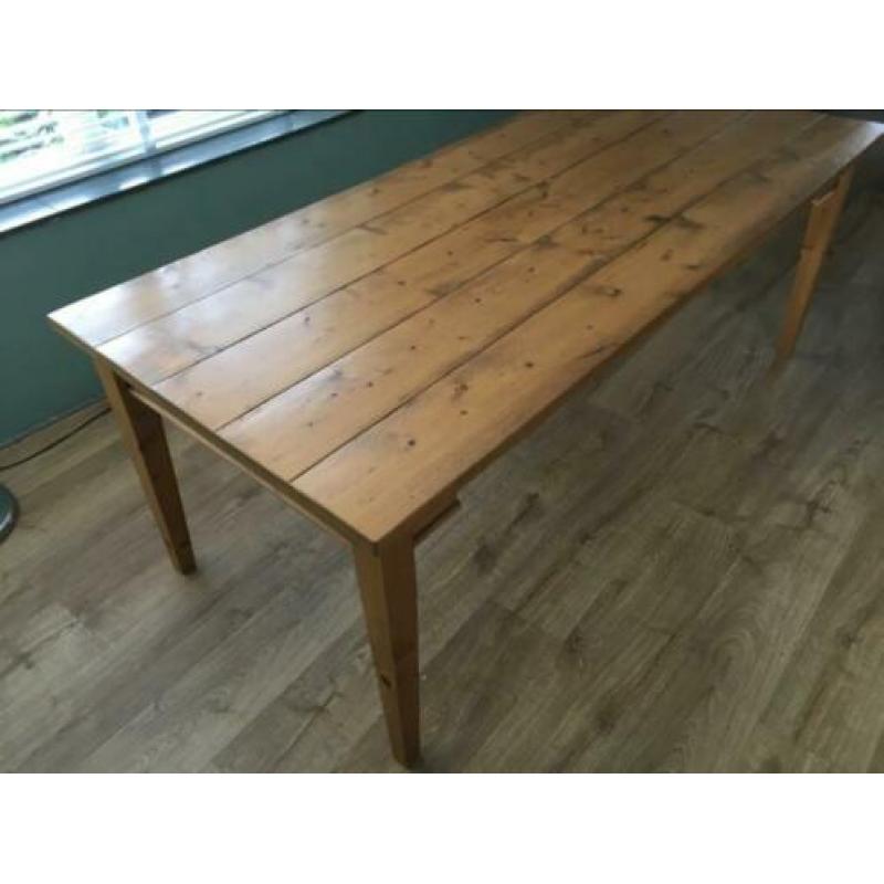 Grenen eettafel, verlengbaar