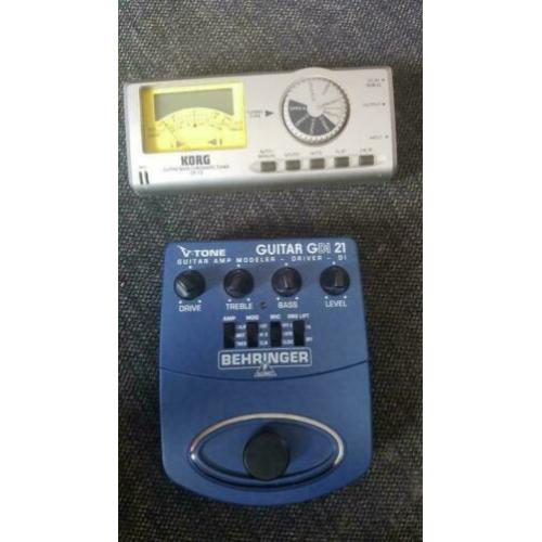 Behringer gitaar amplifier & KORG basgitaar Chomatic tuner