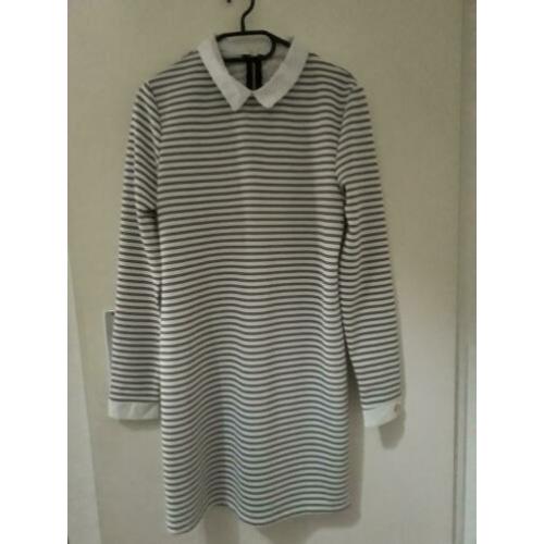 Jurk knielengte DELOUSION wit /zwart S oksel-oks.46 cm ZGAN.
