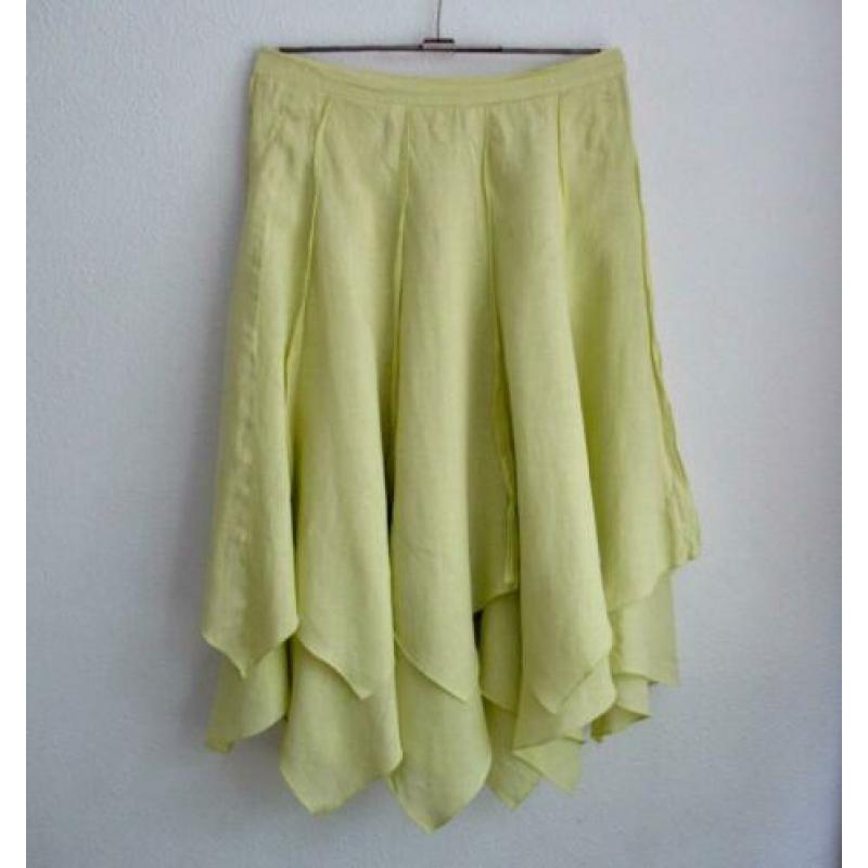 Gele linnen design rok van Completo Lino by Arthurio - mt M