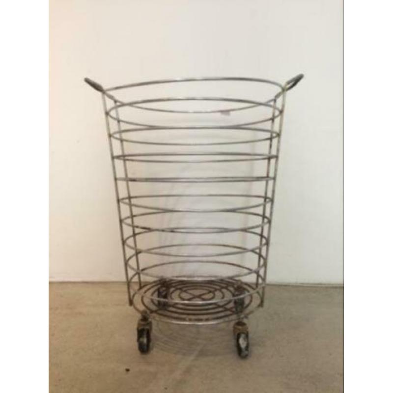 Prachtige erg grote metalen mand, retro vintage 1960 Frans