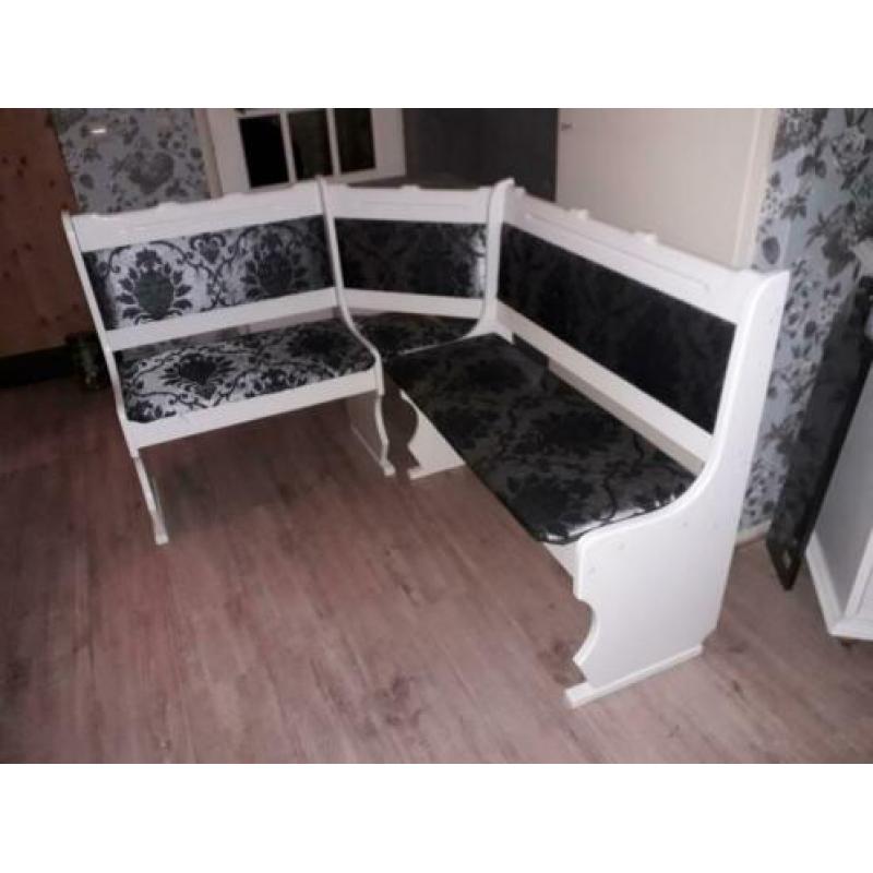 Eettafel hoekbank 2 stoelen eethoek eetkamer set tafel bank