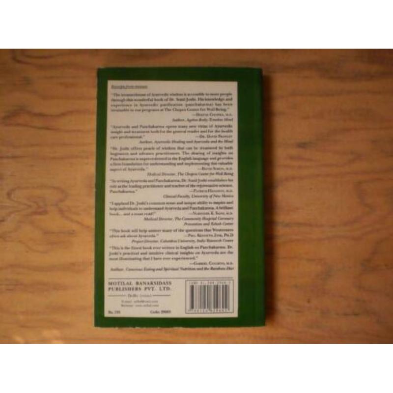 Sunil V. Joshi M.D.: Ayurveda & Panchakarma - softcover