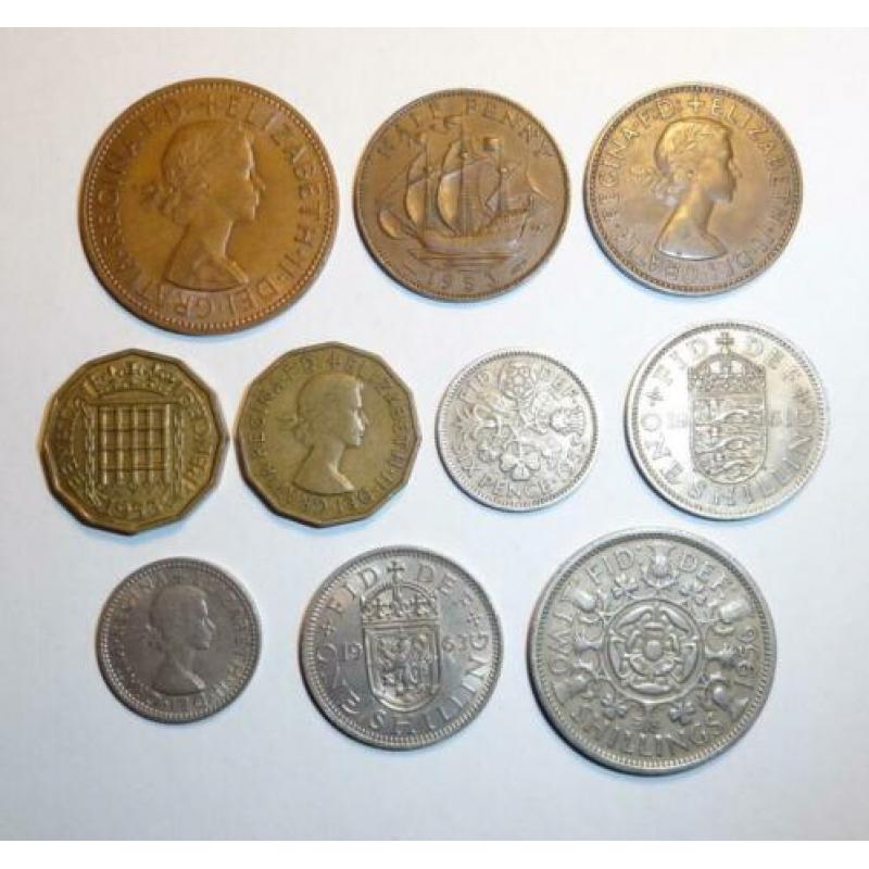 Munten Verenigd Koninkrijk, Elisabeth II 1953 - 1967
