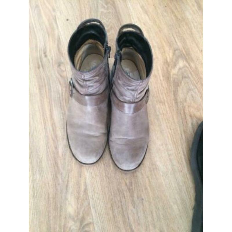 Wolky enkellaarsjes maat 37 beige / bruin laarzen