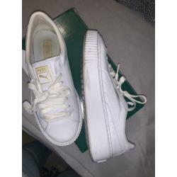 Puma basket platform white (38)