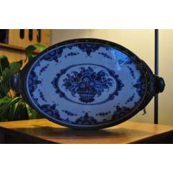 Delft blauw dienblad van plateel bakkerij Schoonhoven