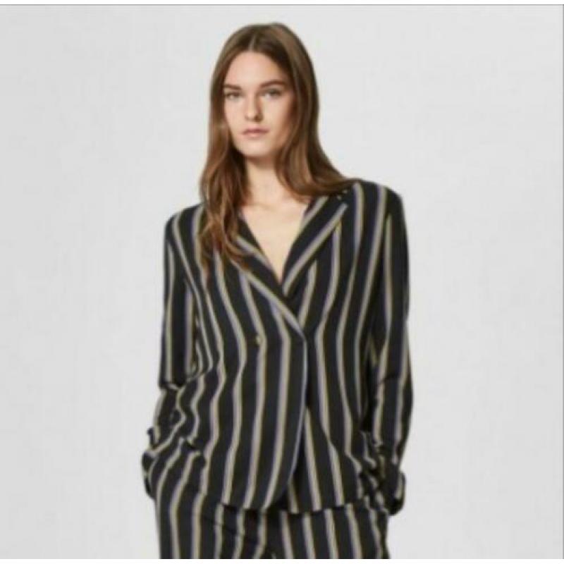 NIEUW: Selected Femme Retro Jasje Colbert Gestreept Maat 40