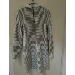 Jurk knielengte DELOUSION wit /zwart S oksel-oks.46 cm ZGAN.