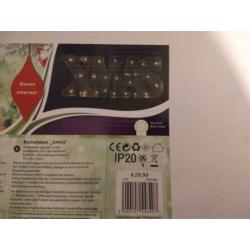 4x kerstdecoratie,letters xmas met led verlichting NIEUW