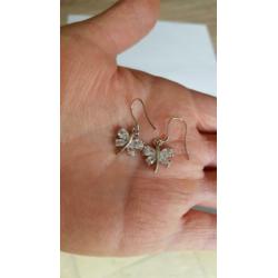 925 Sterling Zilveren Set Vlinders met Zirkonia Nieuw