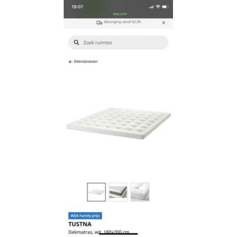 Topmatras. Dekmatras Ikea TUSTNA 180/200