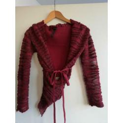Mooi, rood vestje/wikkeltje van Sarah Pacini