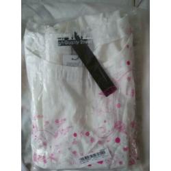 Blouse Shirt Tuniek Top Katoen Creme Wit vleermuismouwen XXL