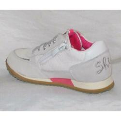 SHOESME maat 32 veter/rits witleer sterren gratis verzenden