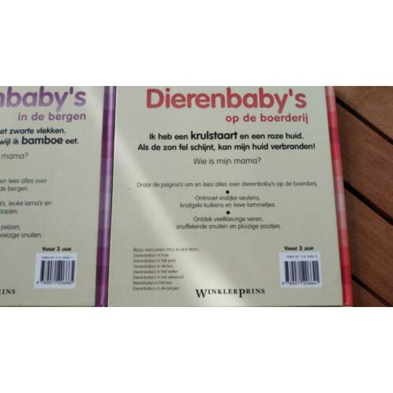 4 boeken van Winkler Prins over Dierenbaby's