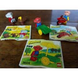 Fabuland Lego set 325, 3604, 3601, 3602