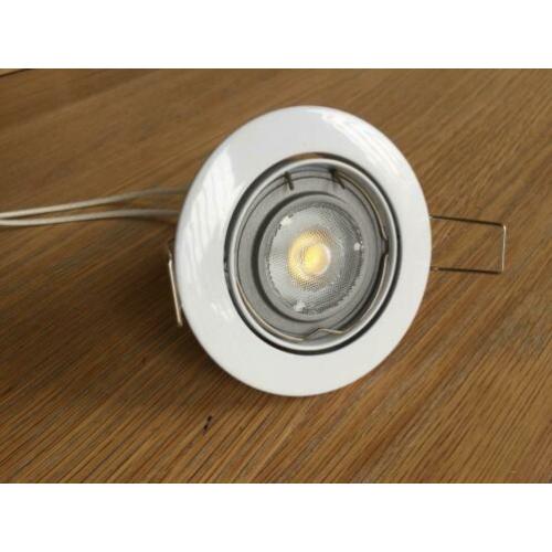 Inbouwspots hoogglans wit Philips 10 stuks 4W,2700K,+ lampen