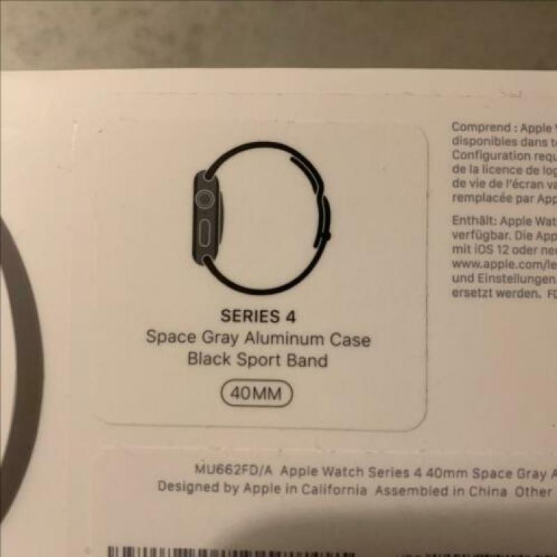 Apple Iwatch 4 40 mm zwart - ZGAN