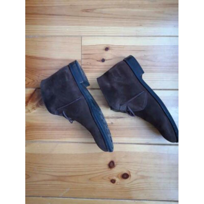 Society Shop Enkelboot, 43, bruin suede, gestikte zool
