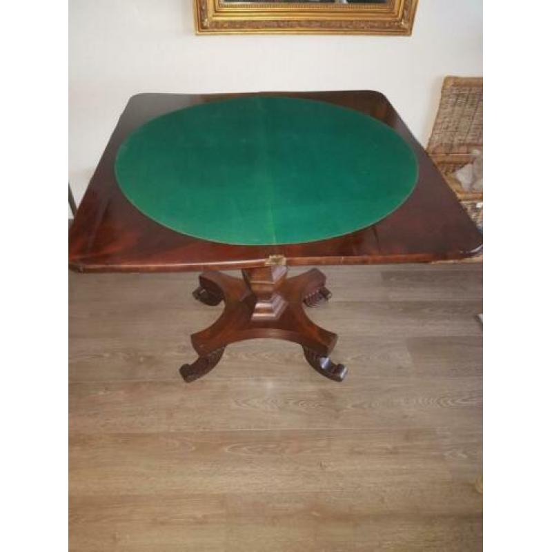 antieke kaarttafel bijzettafel