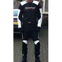 Motorpak half leder maat 50