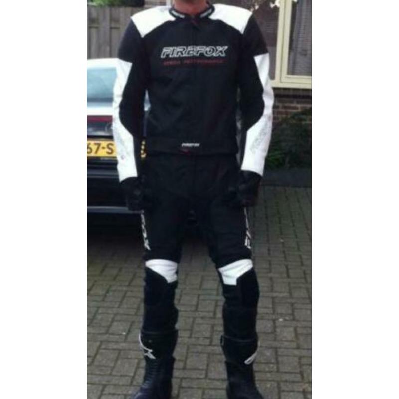 Motorpak half leder maat 50