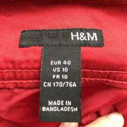 H&M 40 nette rode kokerrok taillerok ceintuur egf