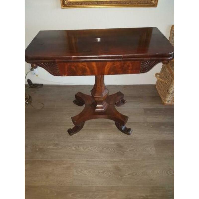 antieke kaarttafel bijzettafel