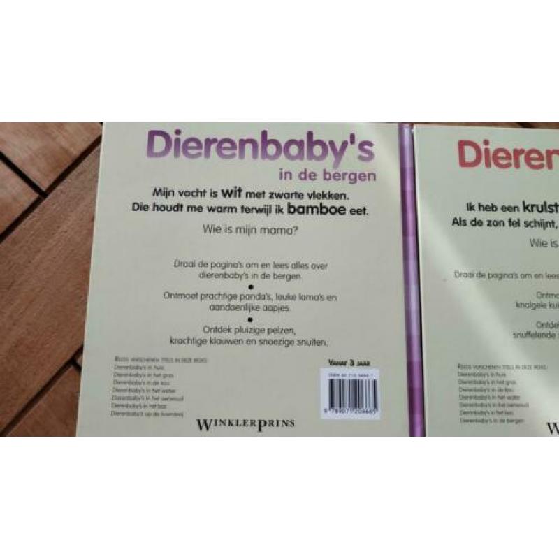 4 boeken van Winkler Prins over Dierenbaby's