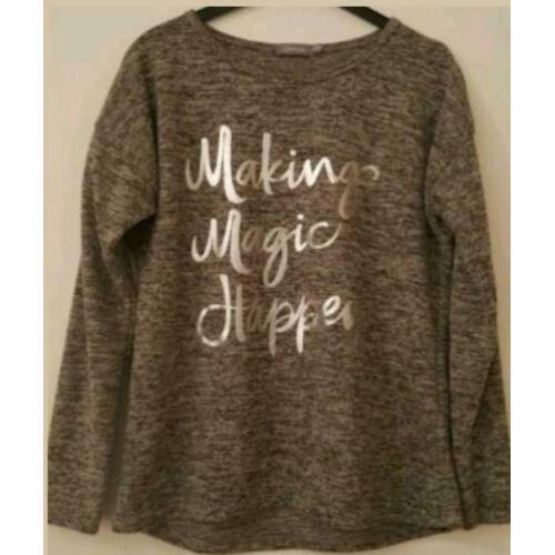 Nieuwe Geisha trui Maat S Kleur grey melange ( beige / grijs