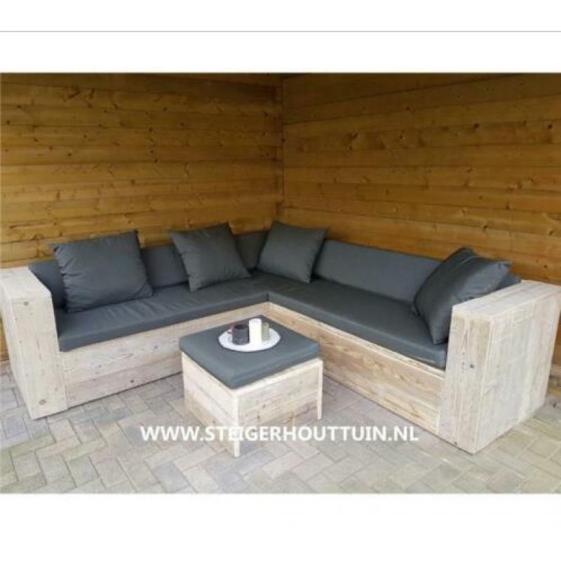 Steigerhouten Hoekbanken Loungebank OP MAAT NU SHOWROOM OPEN