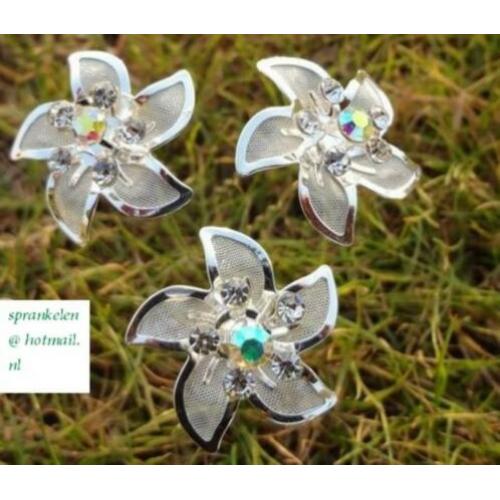 Set 5x Curli's BLOEM+KRISTAL ~ Luxe ~curly curlies strass