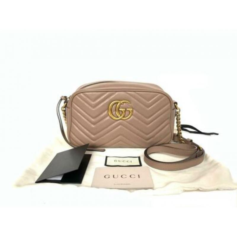 Gucci Marmont small shoulder bag nude