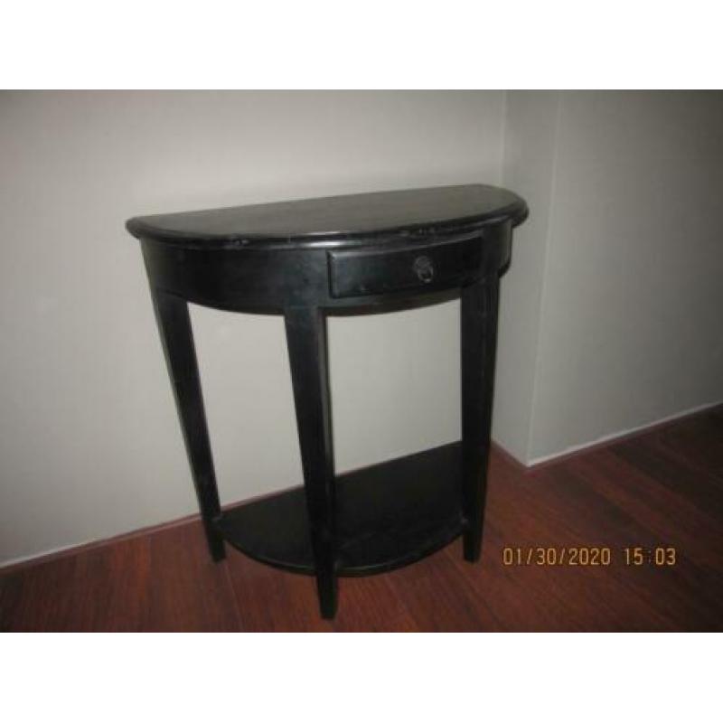 Klassieke Zwarte Wandtafel/Sidetable/Haltafel