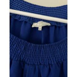 Dept jurk kobalt blauw met strik maat M