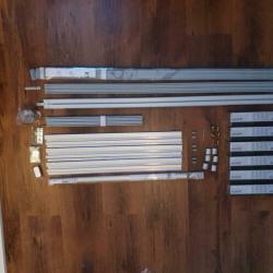 6 paneelgordijnen met 3 sporige rails