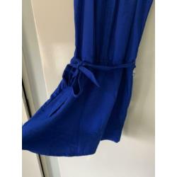 Dept jurk kobalt blauw met strik maat M