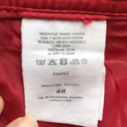 H&M 40 nette rode kokerrok taillerok ceintuur egf