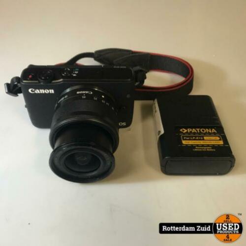 Canon Eos M10 + 15-45mm lens en 2e accu