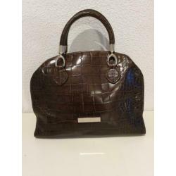 coccinelle tas bruin leder croco crocoprint NIEUWSTAAT