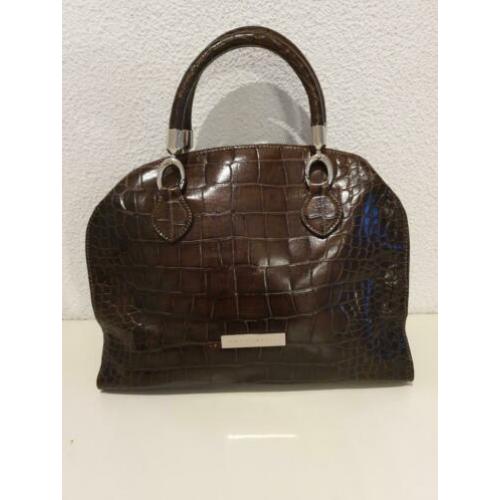 coccinelle tas bruin leder croco crocoprint NIEUWSTAAT